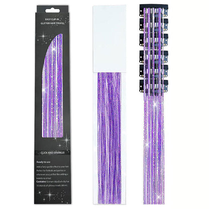 🔥Last Day50%OFF ✨Clip-in Tinsel Hair Extensions (12 tablets) box