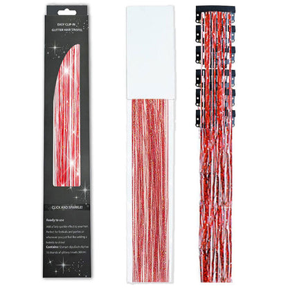 🔥Last Day50%OFF ✨Clip-in Tinsel Hair Extensions (12 tablets) box