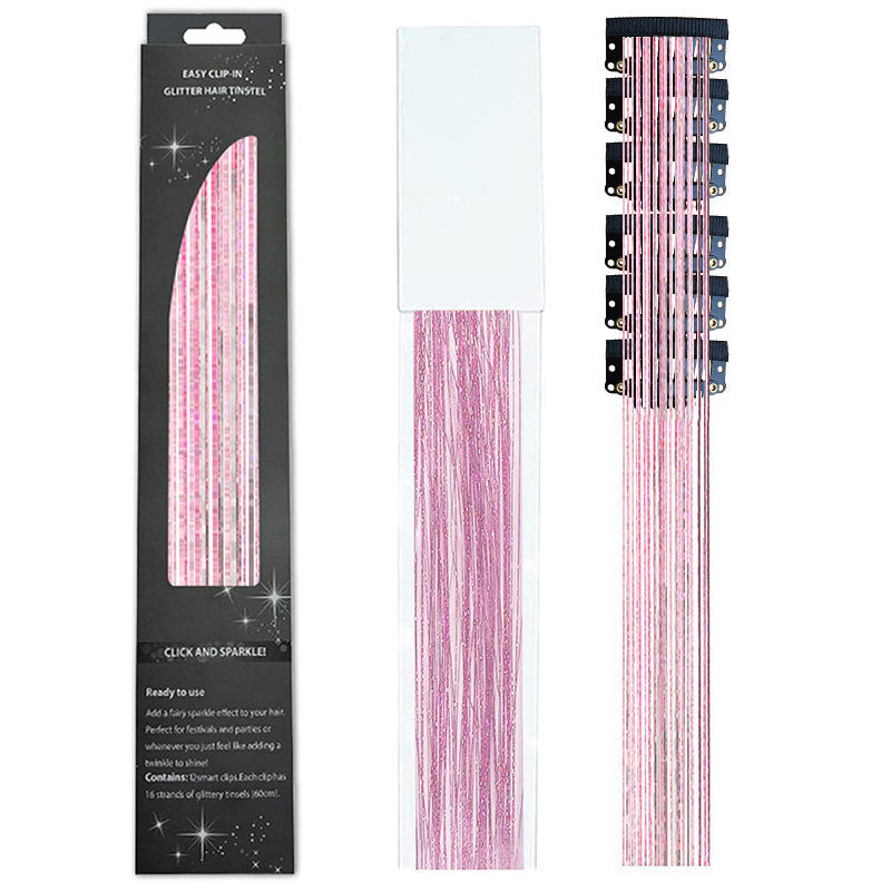 🔥Last Day50%OFF ✨Clip-in Tinsel Hair Extensions (12 tablets) box