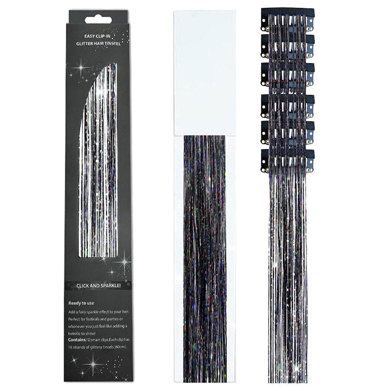 🔥Last Day50%OFF ✨Clip-in Tinsel Hair Extensions (12 tablets) box