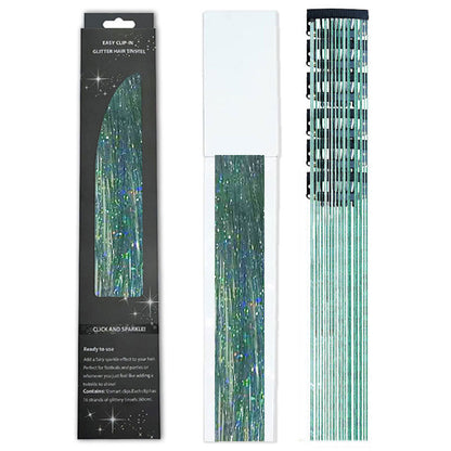 🔥Last Day50%OFF ✨Clip-in Tinsel Hair Extensions (12 tablets) box