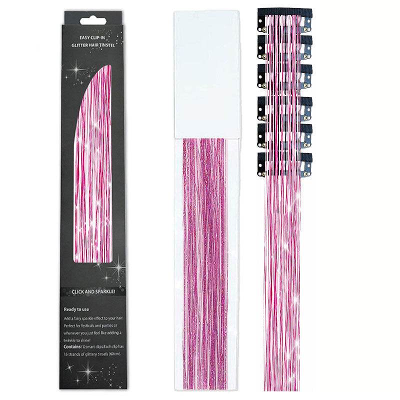 🔥Last Day50%OFF ✨Clip-in Tinsel Hair Extensions (12 tablets) box