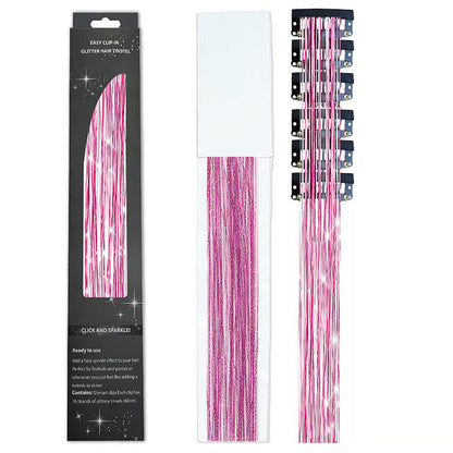 🔥Last Day50%OFF ✨Clip-in Tinsel Hair Extensions (12 tablets) box