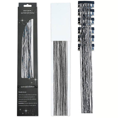 🔥Last Day50%OFF ✨Clip-in Tinsel Hair Extensions (12 tablets) box