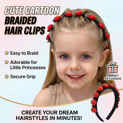 🎀 BUY 1 GET 1 FREE! 🌺 Kids Braided Hairpin – Easy 5‑min styling & cute cartoon designs ✨