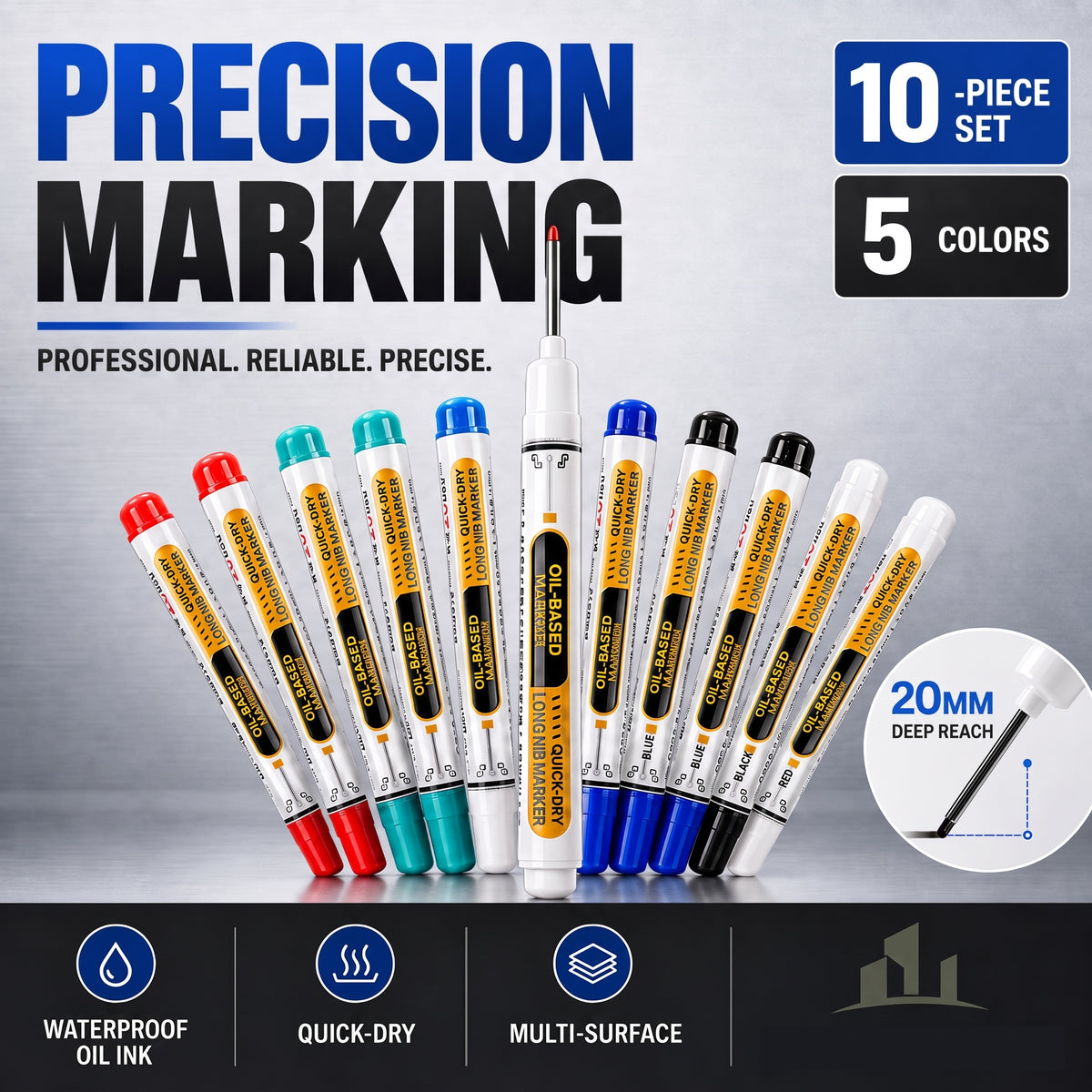 🔥2026 HOT SALE💞50K+ SOLD!✨Precision Tip Quick-Dry Oil-Based Marker Pen