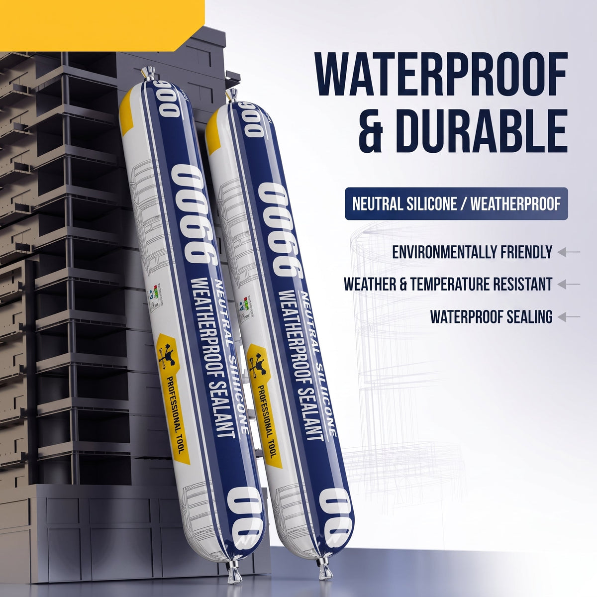 🔥Limited-time 50% Off⏰1.26lbs Premium Neutral Silicone Sealant, Waterproof & Mold Resistant
