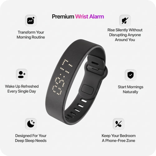 ⏰Silent Vibration Alarm Clock - Wrist-Worn Wake-Up Watch for Heavy Sleepers
