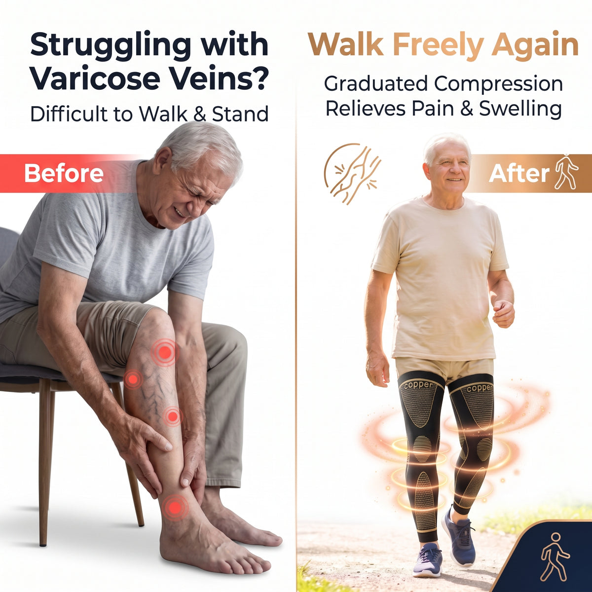 💕Buy 1 Get 1 Free🎁 🦿 Advanced Compression Socks for Leg Support and Comfort