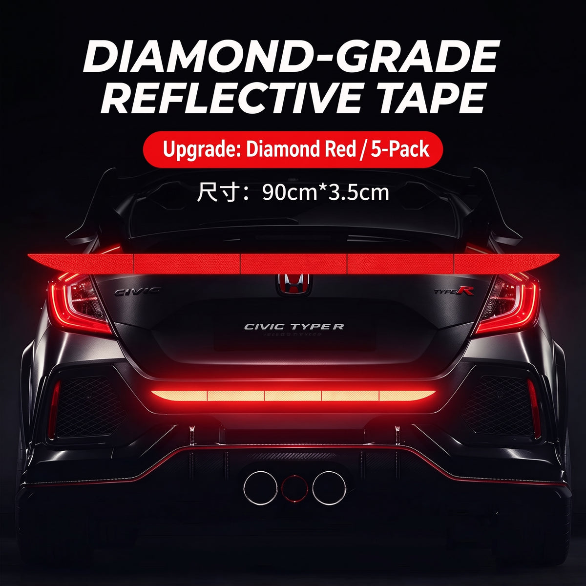 🔥Limited-time 50% off-Reflective Car Sticker Strips for Trunk & Rear Bumper