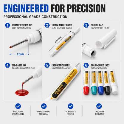 🔥2026 HOT SALE💞50K+ SOLD!✨Precision Tip Quick-Dry Oil-Based Marker Pen