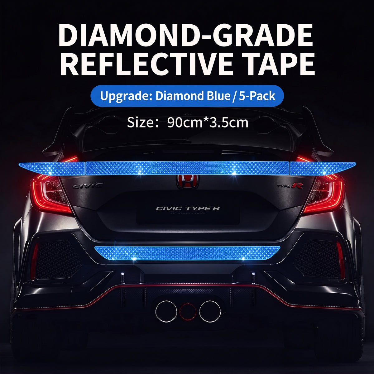 🔥Limited-time 50% off-Reflective Car Sticker Strips for Trunk & Rear Bumper