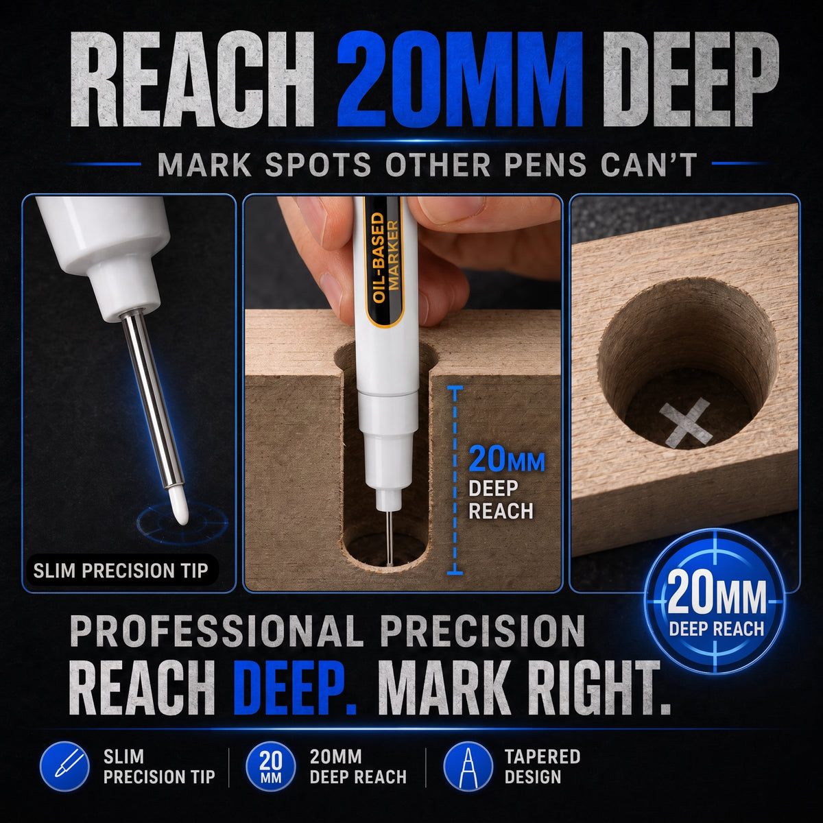 🔥2026 HOT SALE💞50K+ SOLD!✨Precision Tip Quick-Dry Oil-Based Marker Pen