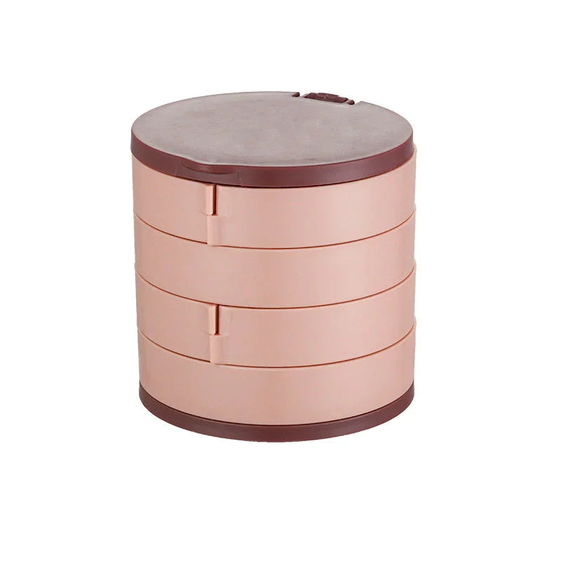 💎4-Layer Rotating Jewelry Box – Keep Necklaces, Rings & Earrings Tangle-Free