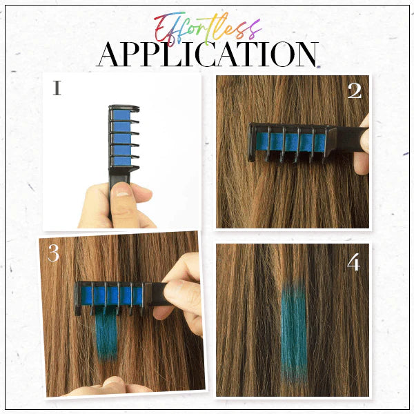 🚨Party Special 10 Color Temporary Hair Chalk Comb, Washable Disposable Vibrant Hair Dye Stick Amazon Supply For Halloween Cosplay Birthday