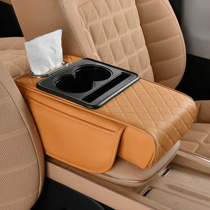 🔥 50% OFF Today – Soft Memory Foam Car Armrest Cushion with Cup Holders