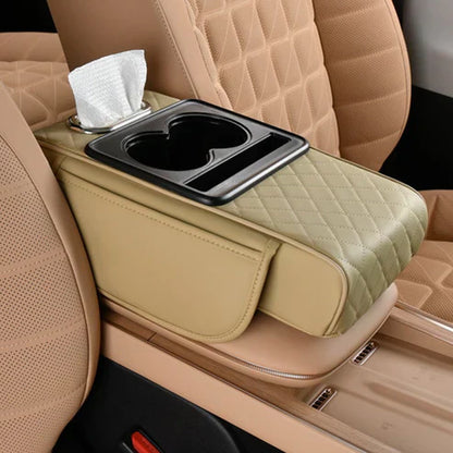 🔥 50% OFF Today – Soft Memory Foam Car Armrest Cushion with Cup Holders