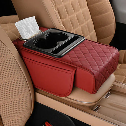 🔥 50% OFF Today – Soft Memory Foam Car Armrest Cushion with Cup Holders