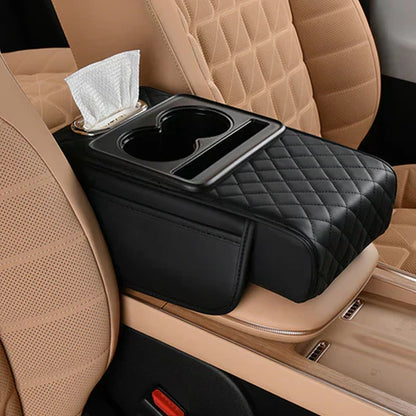 🔥 50% OFF Today – Soft Memory Foam Car Armrest Cushion with Cup Holders