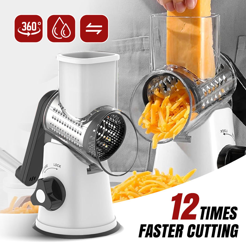 🧑‍🍳2026 Kitchen Must-Have | 3-in-1 Rotary Cheese Grater & Vegetable Slicer