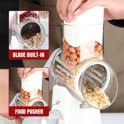 🧑‍🍳2026 Kitchen Must-Have | 3-in-1 Rotary Cheese Grater & Vegetable Slicer