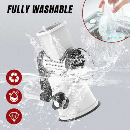 🧑‍🍳2026 Kitchen Must-Have | 3-in-1 Rotary Cheese Grater & Vegetable Slicer