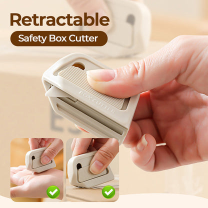🔥Safety Upgrade🔥 Retractable Magnetic Box Cutter No Damage to Packages & Hands