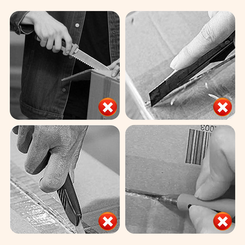 🔥Safety Upgrade🔥 Retractable Magnetic Box Cutter No Damage to Packages & Hands