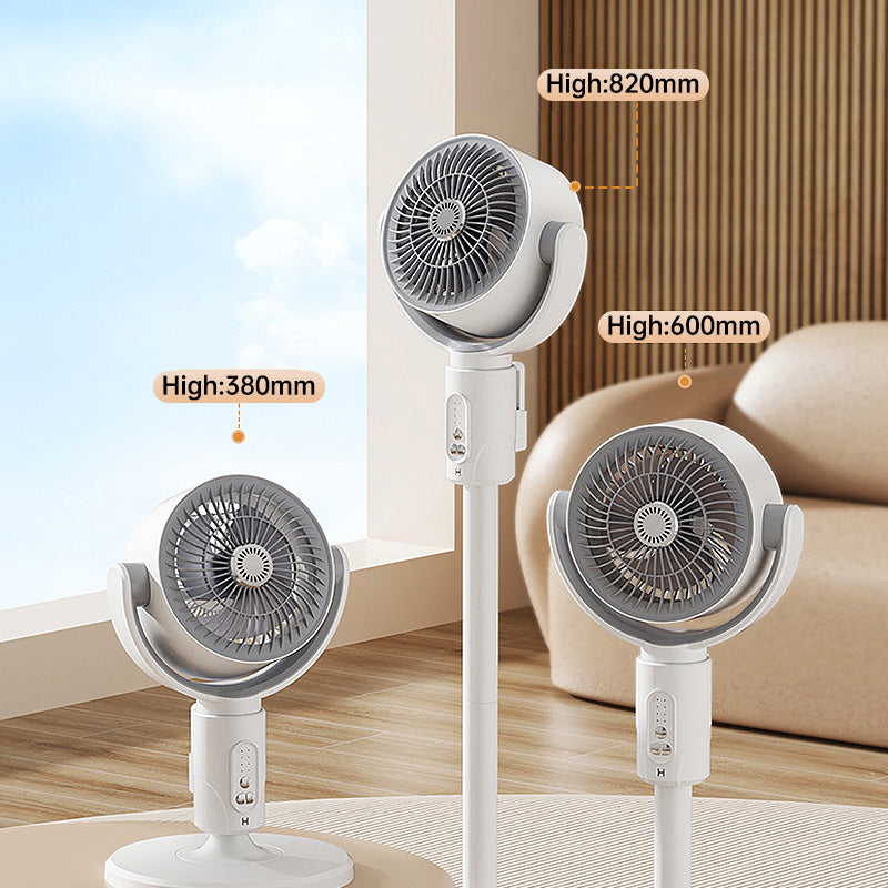 ❄️🔥Quiet Remote Control Oscillating Floor Fan Height Adjustable Home Air Cooling Fan🍃
