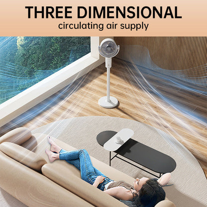 ❄️🔥Quiet Remote Control Oscillating Floor Fan Height Adjustable Home Air Cooling Fan🍃