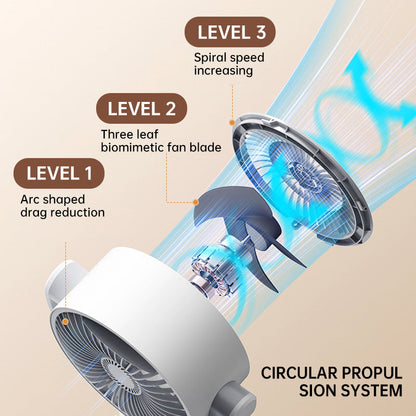 ❄️🔥Quiet Remote Control Oscillating Floor Fan Height Adjustable Home Air Cooling Fan🍃