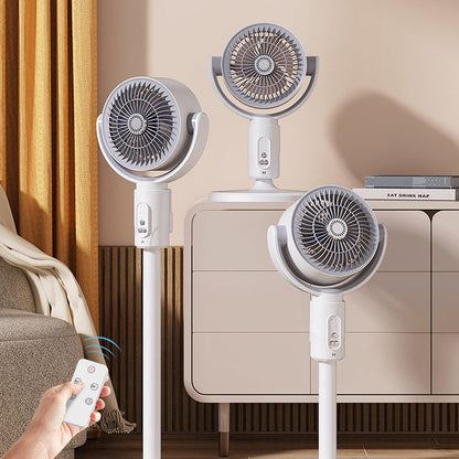 ❄️🔥Quiet Remote Control Oscillating Floor Fan Height Adjustable Home Air Cooling Fan🍃