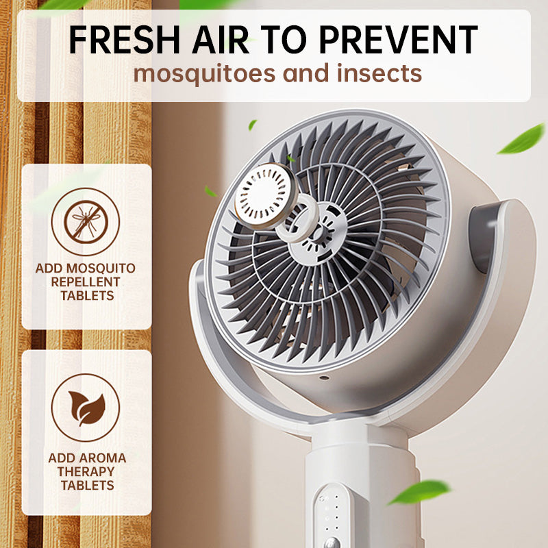 ❄️🔥Quiet Remote Control Oscillating Floor Fan Height Adjustable Home Air Cooling Fan🍃