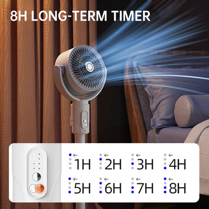 ❄️🔥Quiet Remote Control Oscillating Floor Fan Height Adjustable Home Air Cooling Fan🍃