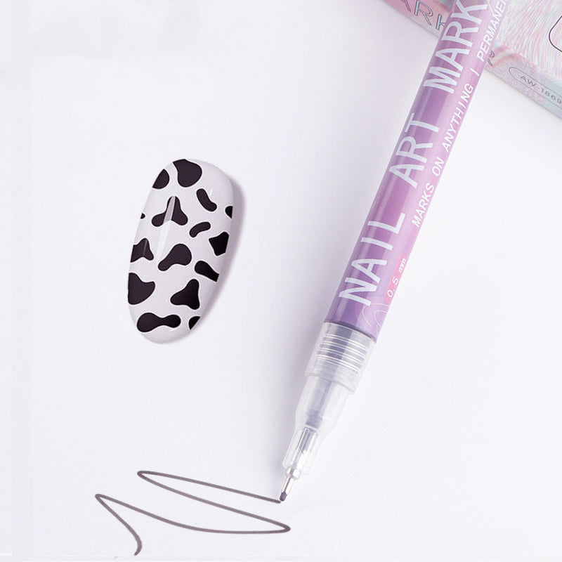 ✨🔥50% OFF! 12 Colors 0.5mm Fine Tip Nail Liner Pens – Easy DIY Nail Outline & Graffiti