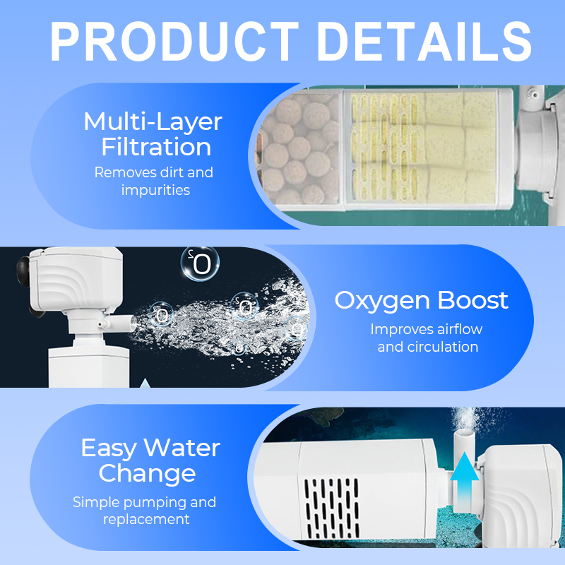 🔥Limited-time offer-Fish Tank 6-in-1 Filter - Filtration, Oxygenation & Water Pumping