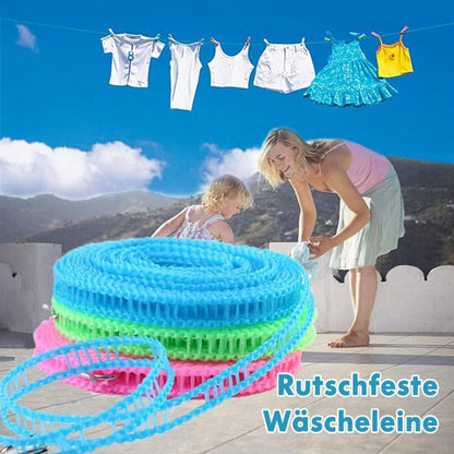 🔥Rutschfeste Wäscheleine – Langlebig & UV-beständig – Perfekt für Balkon, Garten oder Waschküche – hält Kleidung sicher an Ort und Stelle ☀️