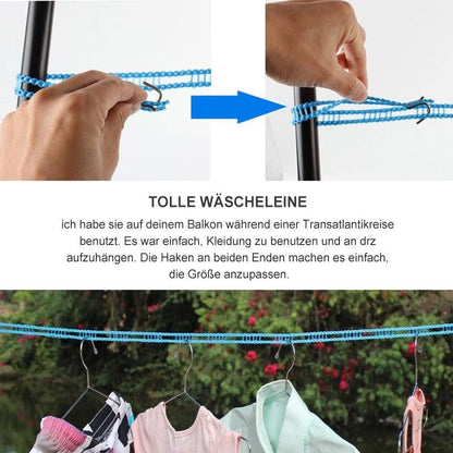 🔥Rutschfeste Wäscheleine – Langlebig & UV-beständig – Perfekt für Balkon, Garten oder Waschküche – hält Kleidung sicher an Ort und Stelle ☀️