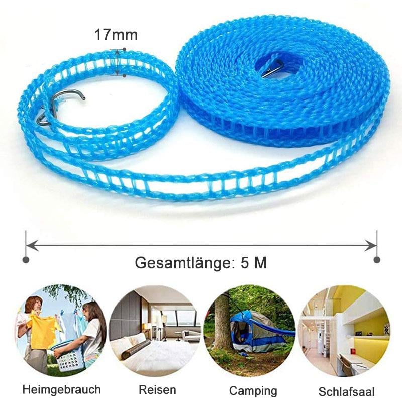 🔥Rutschfeste Wäscheleine – Langlebig & UV-beständig – Perfekt für Balkon, Garten oder Waschküche – hält Kleidung sicher an Ort und Stelle ☀️