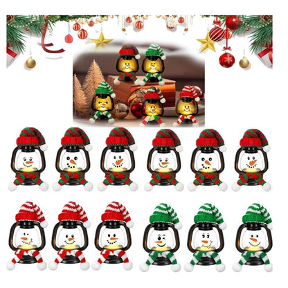 ✨ Breng Kerst Magie in Huis! Mini Sneeuwpop Lantaarn – Hoedjes, Sjaals & 50% Korting 🎁
