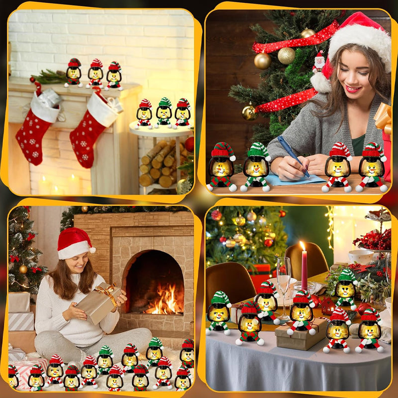 ✨ Breng Kerst Magie in Huis! Mini Sneeuwpop Lantaarn – Hoedjes, Sjaals & 50% Korting 🎁