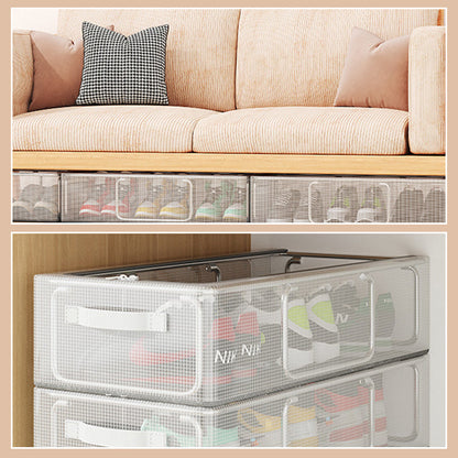 🔥50% OFF Today🔥 Waterproof & Foldable PVC Shoe Box | Dustproof & Space Saving