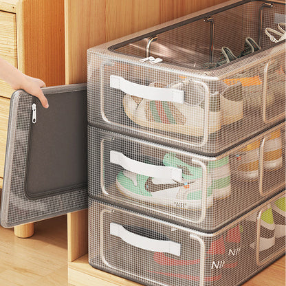 🔥50% OFF Today🔥 Waterproof & Foldable PVC Shoe Box | Dustproof & Space Saving