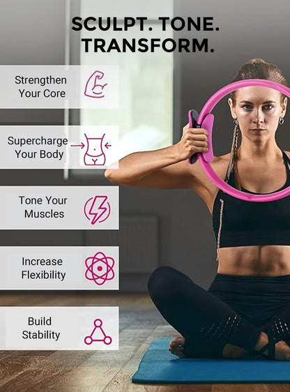 🔥Anti-Slip Pilates Magic Ring Flexible🔥 Fitness Circle for Home Gym Yoga Body Shaping