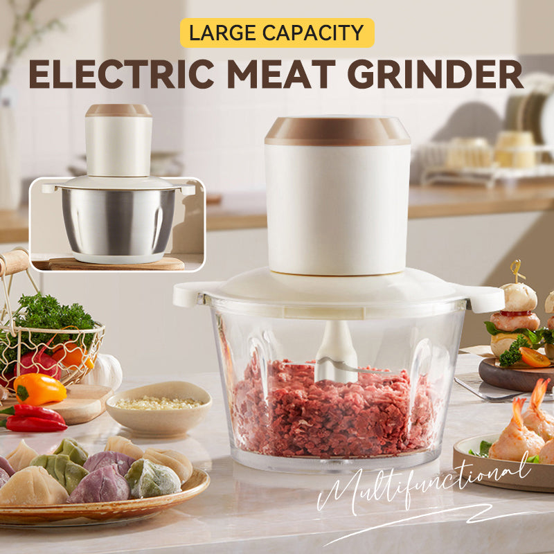 ✨Large Capacity Electric Meat Grinder, Fast Grinding Stainless Steel Kitchen Food Chopper for Home Daily Use