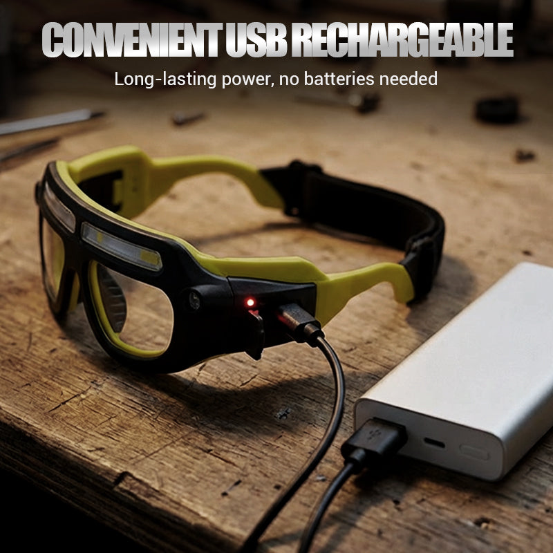 💡 Rechargeable LED Glasses Headlamp – Hands-Free Lighting Anytime, Anywhere