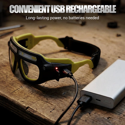 💡 Rechargeable LED Glasses Headlamp – Hands-Free Lighting Anytime, Anywhere