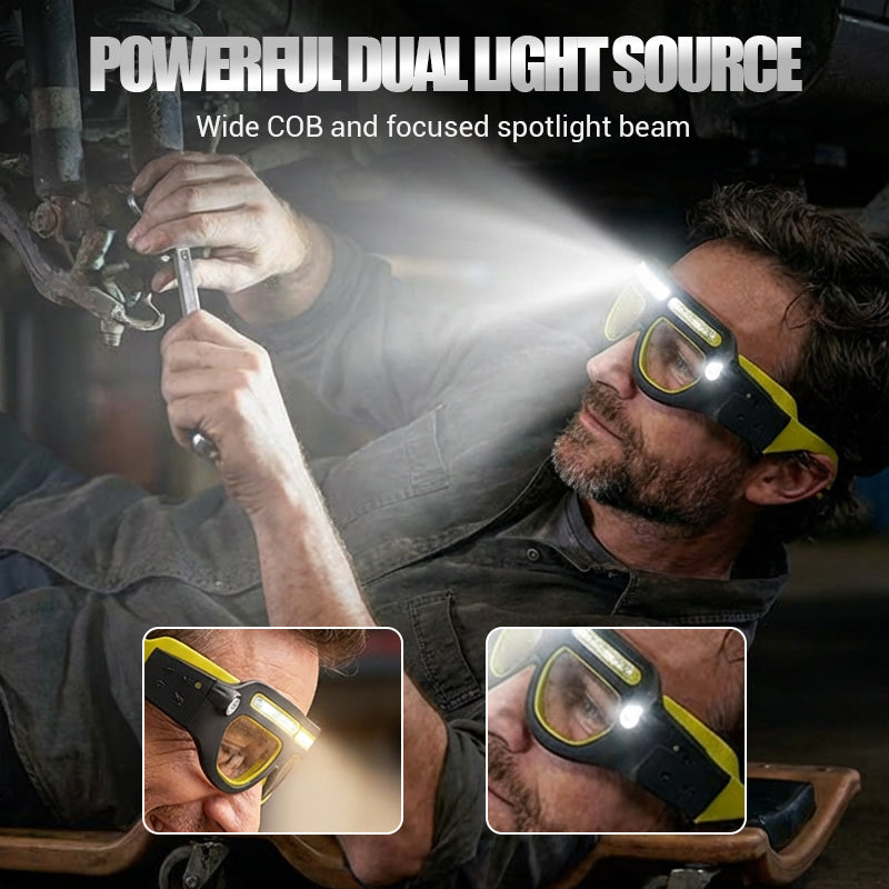 💡 Rechargeable LED Glasses Headlamp – Hands-Free Lighting Anytime, Anywhere