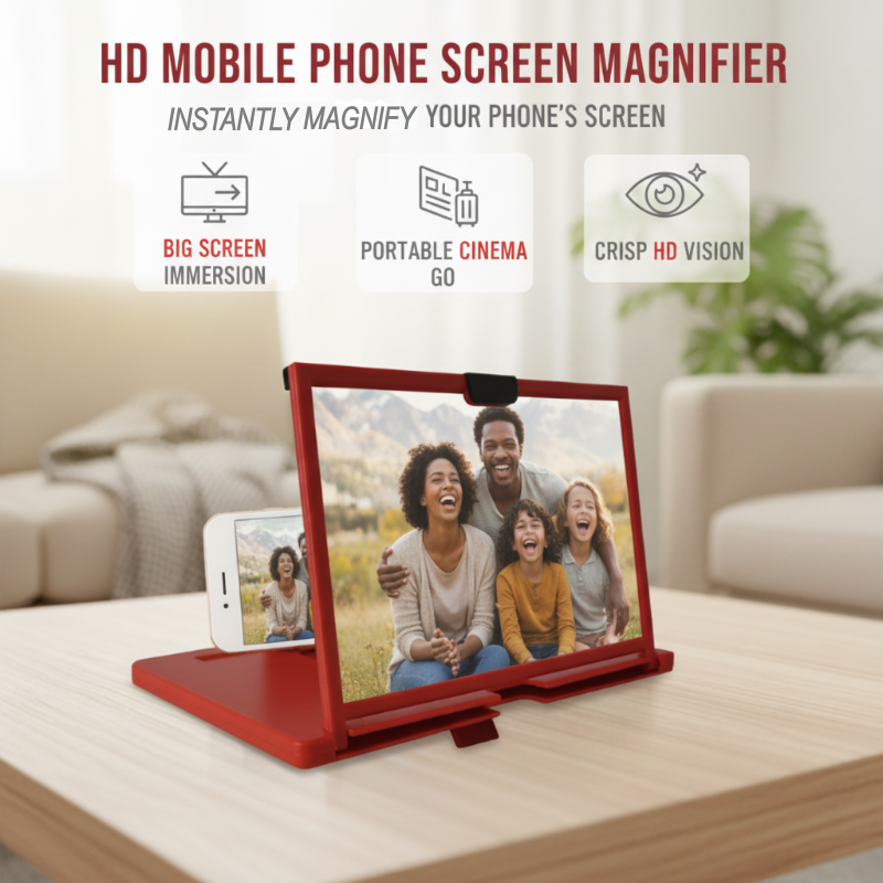 💥👓❤️ Ease Eye Strain, Make Screen “Bigger” | HD Phone Magnifier for Easier Viewing🎬✨