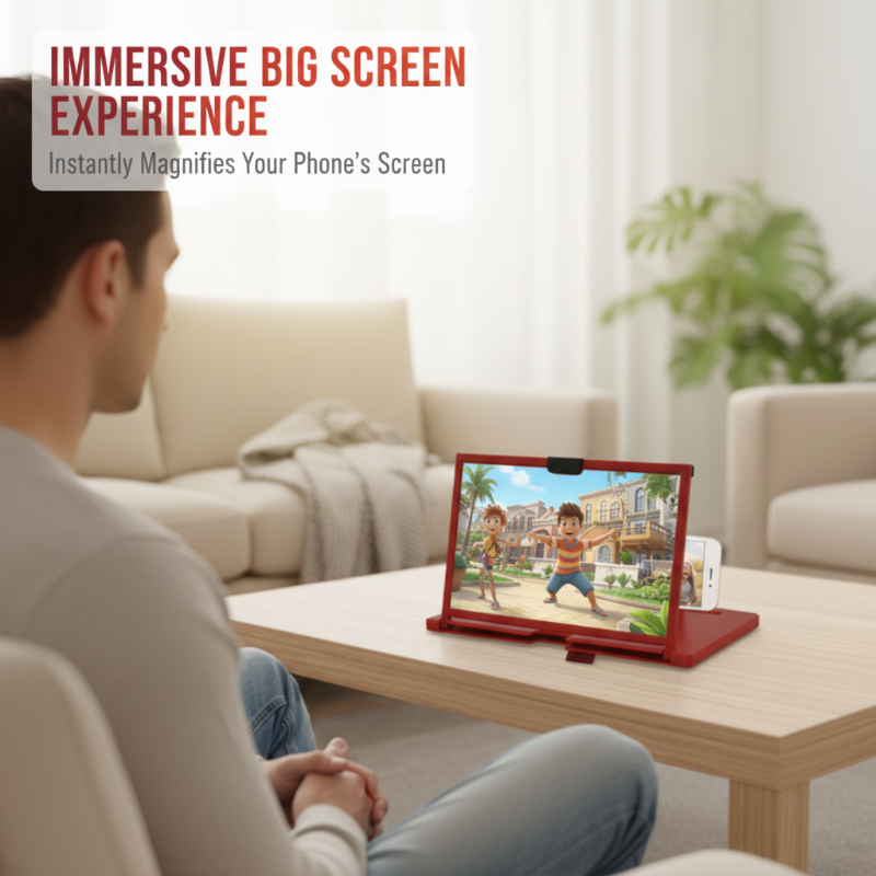 💥👓❤️ Ease Eye Strain, Make Screen “Bigger” | HD Phone Magnifier for Easier Viewing🎬✨